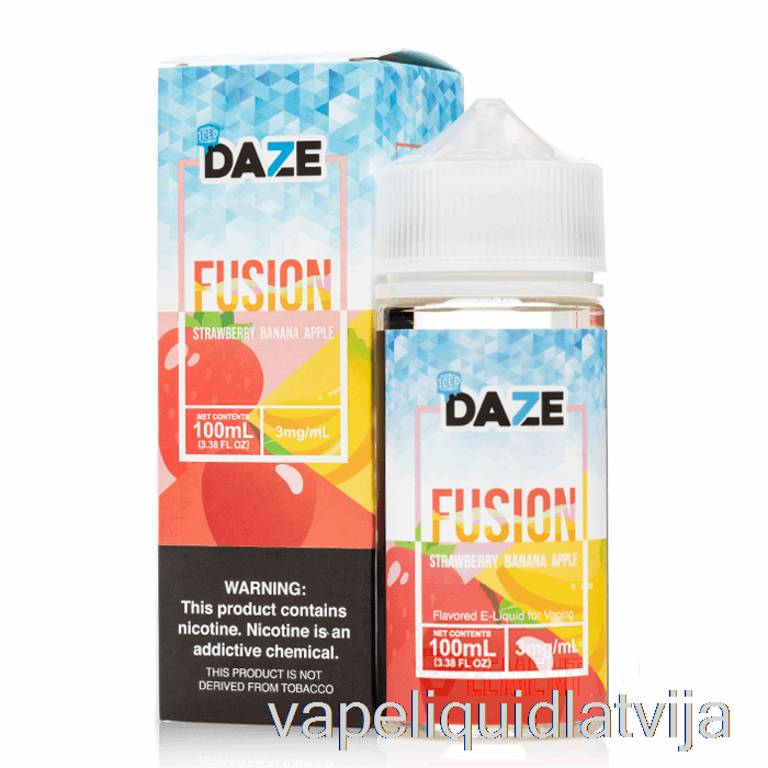 Ledus Zemeņu Banānu ābols - 7 Daze Fusion - 100ml 0mg Vape šķidrums